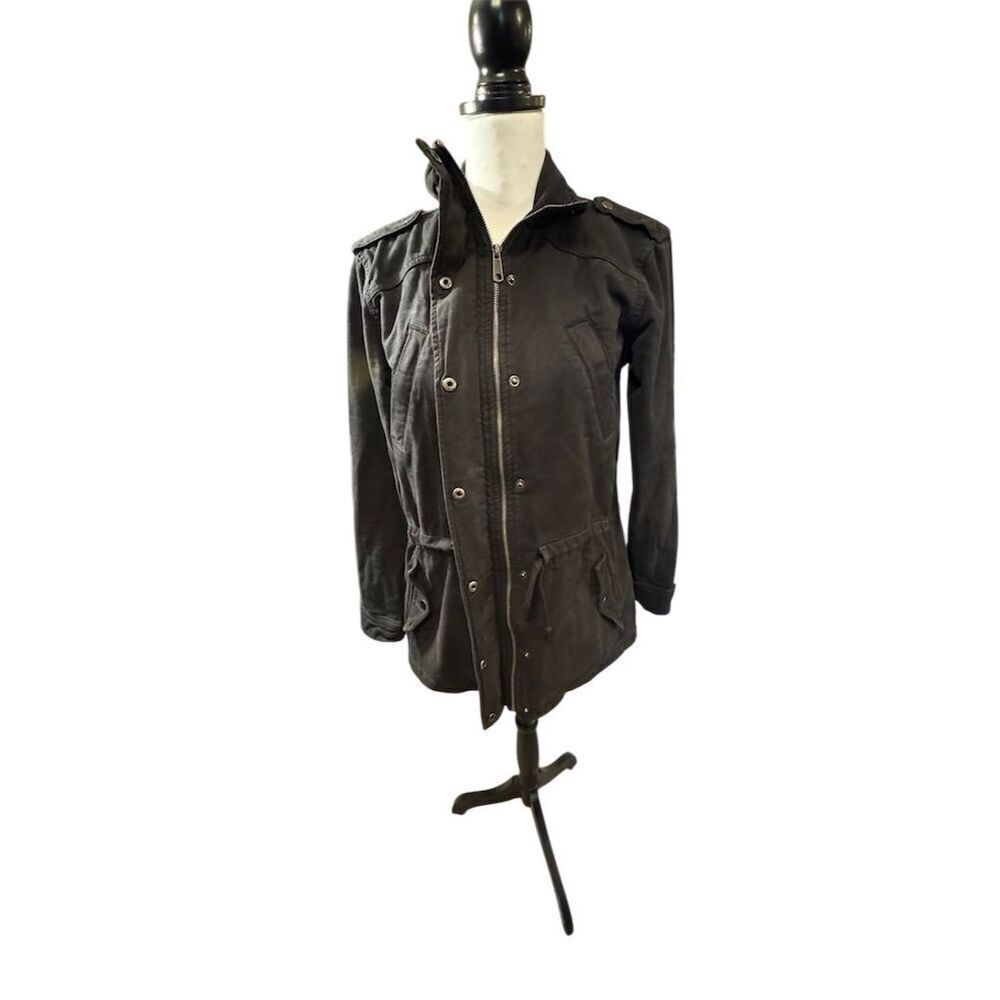 Michael Stars Women's Hooded Jacket Black Size M Casual Long Sleeve - Picture 2 of 11